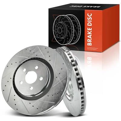 2 piezas de rotores de freno delanteros perforados de 345 mm para Ford Edge 2015-2022 Fusion Lincoln Foto 1 de 4