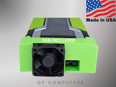 New! Nvidia Tesla GPU Fans Shroud K80 K40 V100S Accelerator Card EXTRA SMALL AI - Image 1 of 2