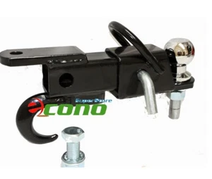 ATV 3-Way Function Receiver Hitch w/ 2" Hitch Ball & Tow Hook 4 Lawn Tractor - Picture 1 of 4