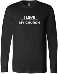 I Love My Church Cute Dove Christian Gift Pastor Parishioner Christian T-Shirt - Picture 1 of 3