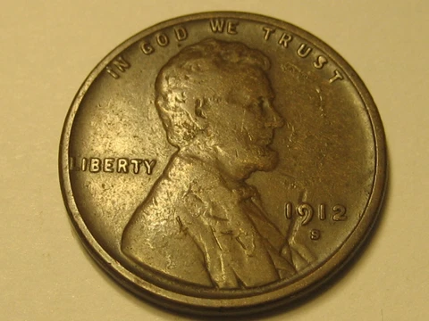 1912-S Lincoln Head Cent ERRORS LAMINATION THROUGH 9 DIE CRACKS OBVERSE FIELD Cover