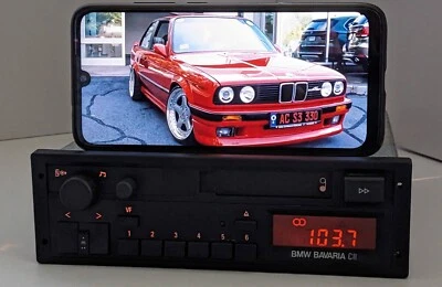 BMW BAVARIA CII CAR RADIO 7649455040 E30 E32 E34 E36 E38 + BLUETOOTH UPGRADED - Bild 1 von 4
