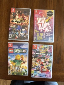 4 EMPTY Game Cases for Nintendo Switch Games MarioKart Just Dance Lego sonic - Picture 1 of 18
