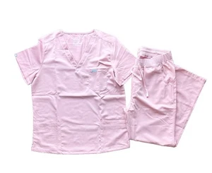 Figs Scrubs Catarina Set 2XL Light Pink Top/Pant Drawstring Healthcare Uniform - Picture 1 of 5