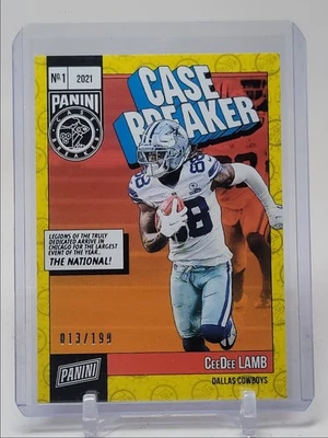 CEEDEE LAMB 2021 PANINI THE NATIONAL CASE BREAKER COWBOYS /199 Q5375 - Image 1 of 2