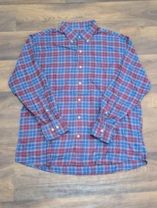 Peter Millar Comfort Button Down Pink Blue Plaid Dress Shirt size Large - Picture 1 of 7