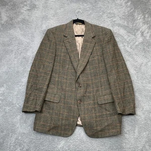 Vintage Brooks Brothers Blazer Herren 44 RG braun Wolle Hahnentritt kariert zwei Knöpfe - Bild 1 von 10