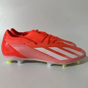 adidas Mens 11.5 X CRAZYFAST PRO FIRM GROUND CLEATS Solar Red/Yellow IG0600 NEW - Picture 1 of 8