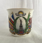 Grosvenor China Commemorative Mug WW1 Statue Of Liberty Allied Flags VGC Antique