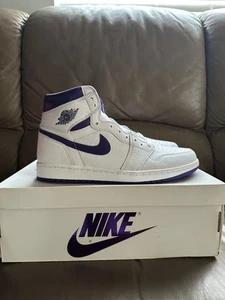Size 11.5 - Air Jordan 1 OG High Court Purple W - Picture 1 of 5