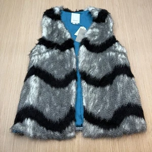Anthropologie Elevenses Straußen Kunstfell Weste Größe Small - NEU - Bild 1 von 9