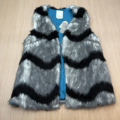 Anthropologie Elevenses страус искусственного меха жилет размер маленький - новый - Изображение 1 из 4