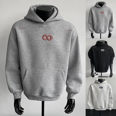 Men For American Hoodie Plush Pullover Sweatshirts Casual Loose Fit For Autumn - Image 1 of 4