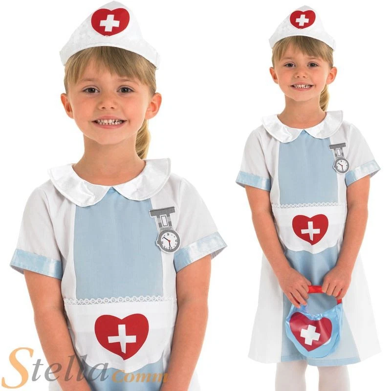 RUBIES Girls Nurse Fancy Dress Childrens Kids Costume Hospital Uniform Childs Outfit