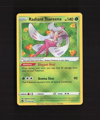 Radiant Tsareena 016/195 Silver Tempest Ultra Rare Holo Pokemon Card NM - Image 1 of 4