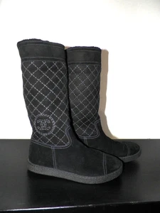 AUTHENTISCHE CHANEL HOHE DAMENSTIEFEL SCHWARZ GR. 38 1/2 NIE GETRAGEN MIT KARTON - Bild 1 von 18