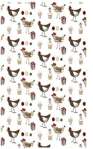 Chickens Cotton Kitchen Tea Towel – Farmyard Design - Picture 1 of 1