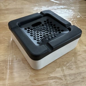 Ashtray 750 Atrium Studio Erre Design Rexite Style 80's White & Black Space MCM - Picture 1 of 13