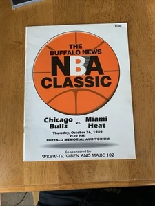 Program Jordan's First Game in BUFFALO 10/26/89 POP 1 Bulls Heat - Picture 1 of 4