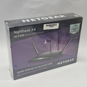 Netgear Nighthawk X4 AC2350 R7500 Smart Wifi Router Quad-Stream Gaming Streaming - Picture 1 of 2