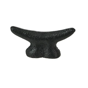 2.5 In Cast Iron Black Nautical Cleat Drawer Pulls Cabinet Knobs Set of 6 - Picture 1 of 7