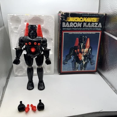 De colección Mego Micronauts Baron Karza, Caja, Espuma de Poliestireno, Completo (Hecho en Japón) Foto 1 de 4