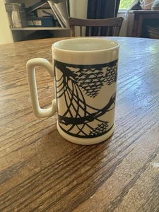 Peet's Coffee & Tea Arts & Crafts Press Yoshiko Yamamoto Mug Green Pine Cones - Picture 1 of 5