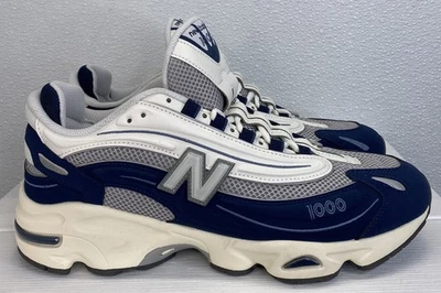 New Balance 1000 Mens Size 10 Dark Blue/White Mesh Suede Low Top Casual Sneakers - Image 1 of 4