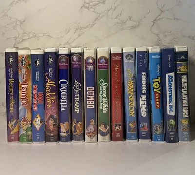 Lot of 14 Walt Disney VHS Black Diamond Masterpiece Collection Pixar - Image 1 of 4