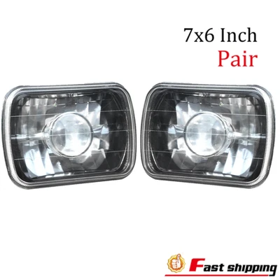 5x7" 7X6" Inch Square Headlights For Chevy Express Cargo Van 1500 2500 3500 Pair - Image 1 of 4