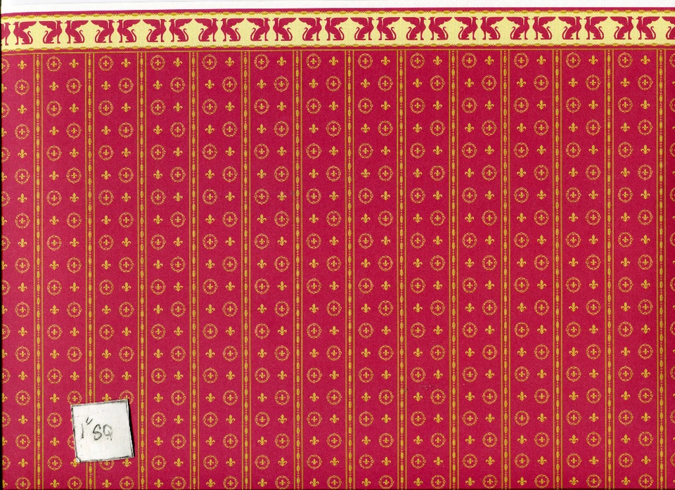 Brodnax Prints "Imperio" 1NE102 papel pintado miniatura casa de muñecas escala 1/12 1p Foto 1 de 1