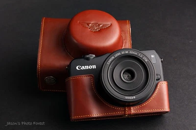 Handmade Genuine real Leather Full Camera Case Camera bag cover for CANON EOS-M - Image 1 of 4