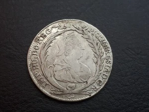 20 Kreuzer 1777 Maria Theresia Prag - RDR Silber  W/23/1036 - Bild 1 von 2