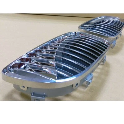 For BMW 1 Series E81 E87 E82 E88 135i Chrome + Silver Front Grille LCI 2010 - Изображение 1 из 4