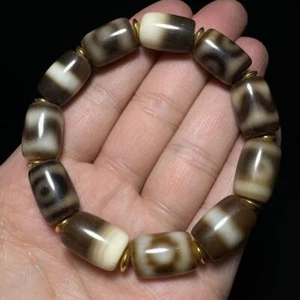 Tibetan Dzi Bead High Oil Pulp Agate Ancient Boutique Duobao Bracelet Bracelet - Picture 1 of 3