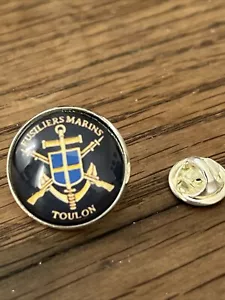 GROS PIN'S 2cm Métal Argenté Fusiliers Marins Toulon - Picture 1 of 2