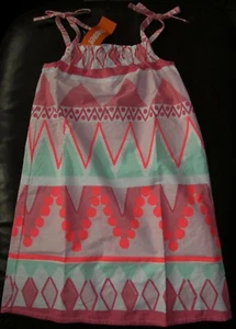 Vestido Gymboree Island Cruise rosa chevron diamante punto nuevo con etiquetas 4 4T - Imagen 1 de 2