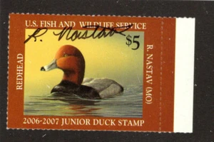 US JUNIOR DUCK HUNTING STAMP - SCOTT# JDS14 - ARTIST SIGNED-REBEKAH NASTAV - MNH - Picture 1 of 1
