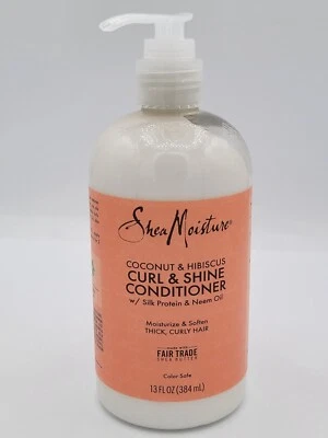 Shea Moisture Coconut & Hibiscus CURL & SHINE CONDITIONER, 13 oz - 384 mL - Image 1 of 4