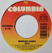 Mariah Carey Hero #C Jukebox Strip & 45 7" Vinyl - 1 Shipping Fee Unlimited 45's