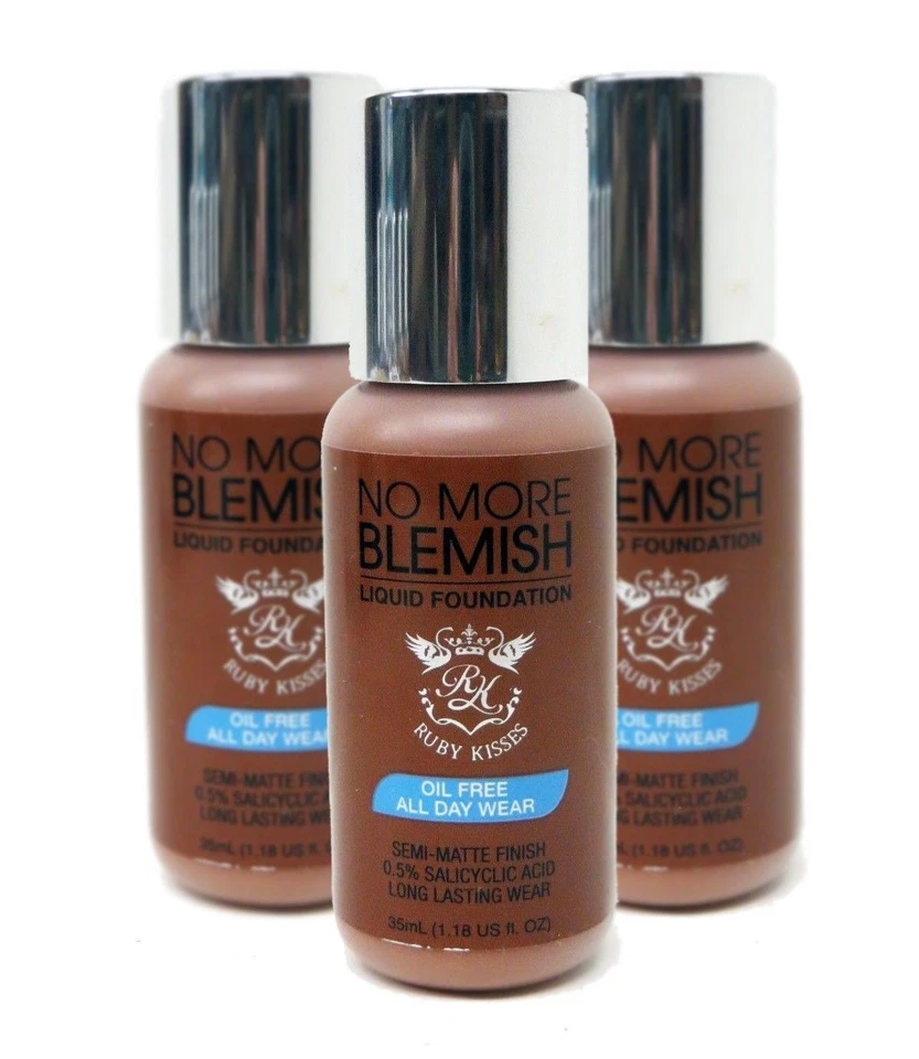 RUBY KISSES NO MORE BLEMISH LIQUID FOUNDATION 1.18 fl. oz ALL COLORS (BLF) - Image 1 of 2