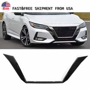 For Nissan Sentra 2020-2022 JDM Style Front Grill Frame Cover Trim Glossy Black - Bild 1 von 7