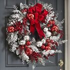 The Cordless Red and White Holiday Trim Christmas Wreaths Decoration for1890