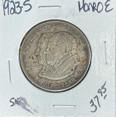 1923-S MONROE COMMEMORATIVE SILVER HALF DOLLAR -  ~NICE COIN~ - Image 1 of 2