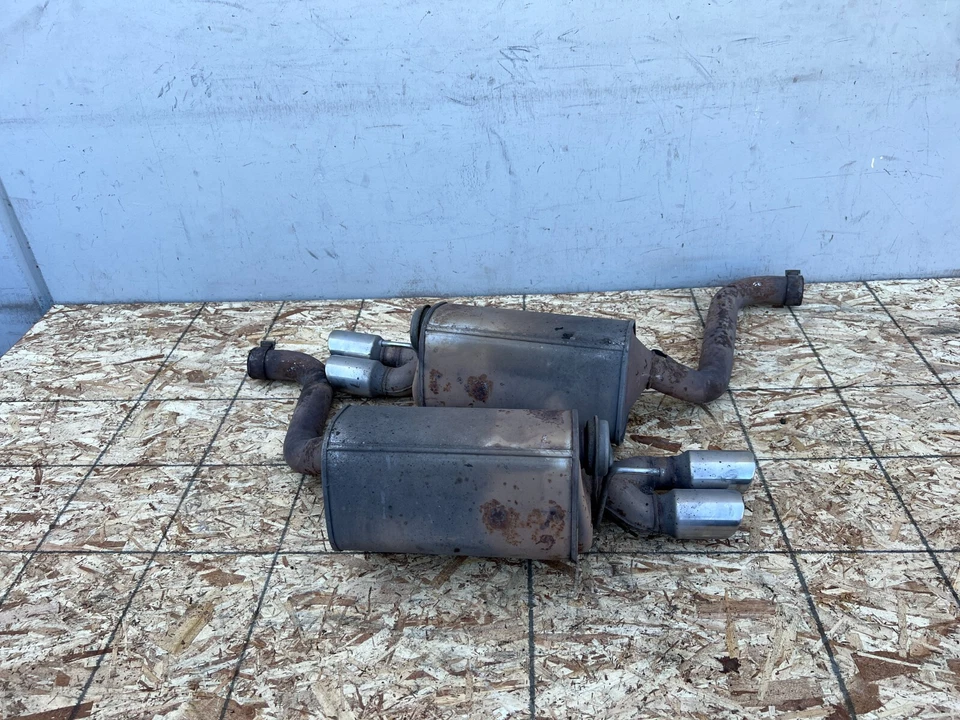 JUEGO TUBO ESCAPE SILENCIADOR SECCIÓN TRASERA IZQUIERDA DERECHA JAGUAR XF XFR OEM (2009-2015) Foto 1 de 4