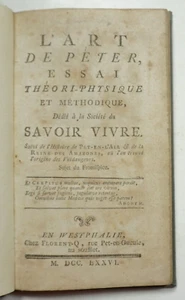 L'Art de Peter, Essai Theori-Physique et Methodique 1776 Hurtaut Medical Humor - Picture 1 of 7