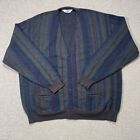 Vintage Wool Cardigan Mens Xxl Patterned Dalmine Made In Italy 90S