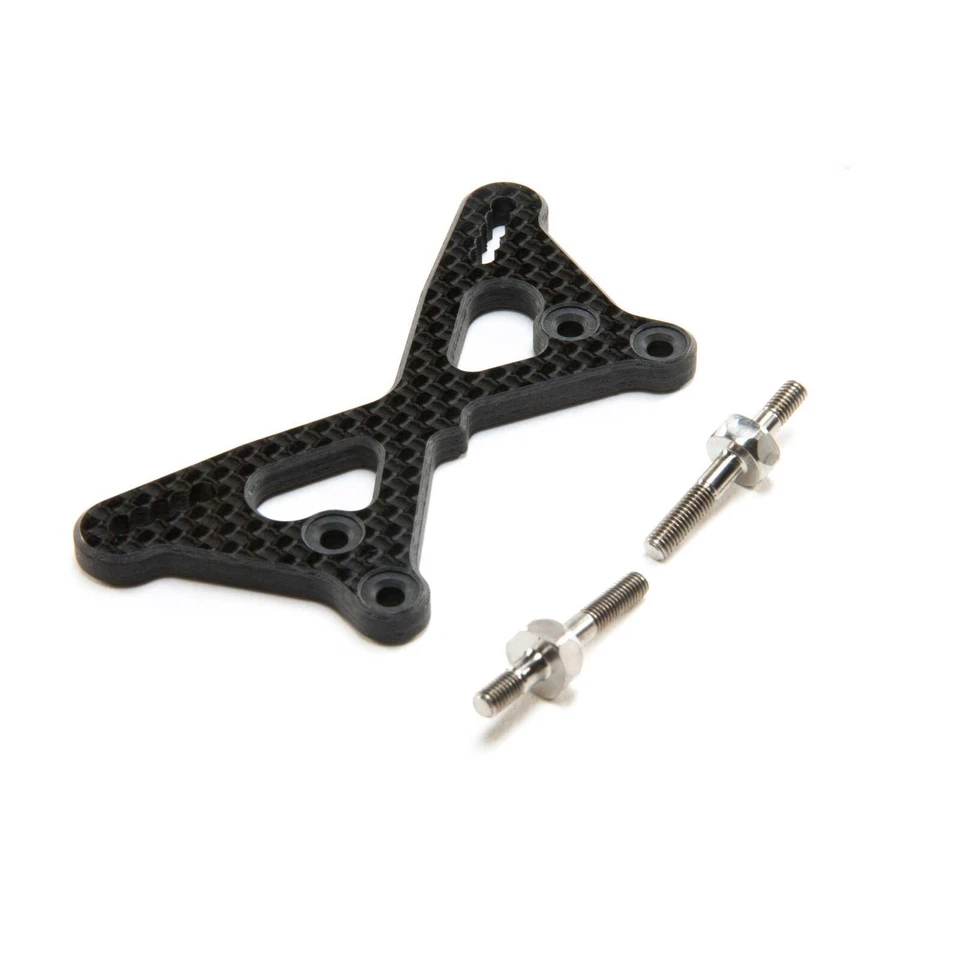 Team Losi Racing 22 5.0 Carbon Fiber Front Shock +2mm Tower w/Titanium Standoff - Image 1 of 1