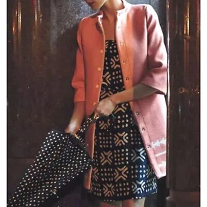 ~Anthropologie Med Wollmantel Lauren Moffatt "Eastward" Coral Peach Damen M - Bild 1 von 15