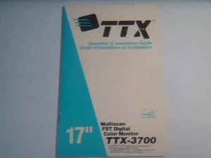 Manual de Guía del Usuario - Monitor Digital Color TTX Multiscan FST TTX-3700 17" - Imagen 1 de 7
